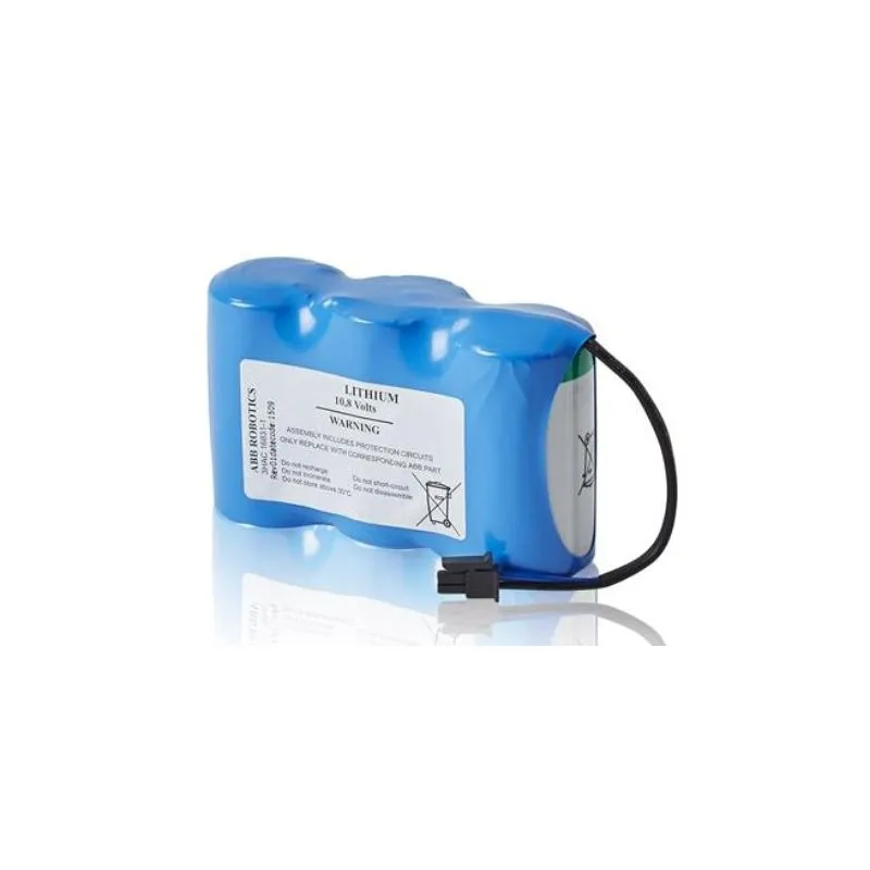 Lithium Battery 3HAC16831-1 (LiSOCl2 Cells + Connector) Replacement for ABB Robots 10.8V and 17000mAh