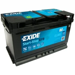 Battery Exide Start Stop EFB EL800 80Ah