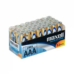 Maxell Alkaline AAA LR03 Alkaline Batteries (32 Units)