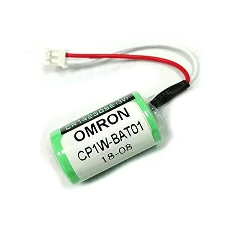 CP1W-BAT01 Lithium Battery (Cell + Connector) for Programmable Logic Controller (PLC) 3V - 850mAh Omron CP1 Series