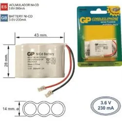 Battery Phone inalámbrico T107 3.6 V 300mAh