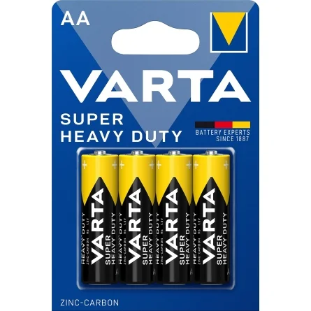 Varta AA Zinc-Carbon Super Heavy Duty Batteries (4 Units)