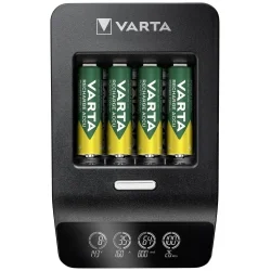 Varta LCD ultra-fast charger for AA, AAA Ni-Mh rechargeable batteries with 4 AA 2100mah batteries