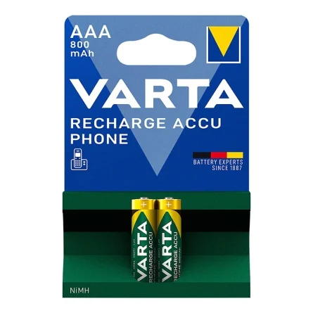 Rechargeable batteries Varta AAA 800mah Blister with 2 units