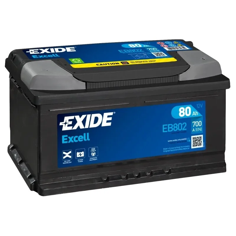 Battery Exide Excell EB802 80Ah