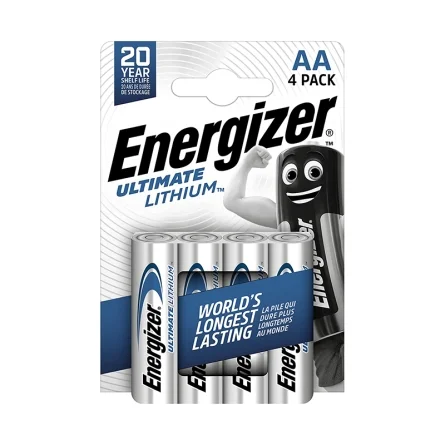 Energizer Ultimate Lithium AA Lithium Batteries (4 Units)