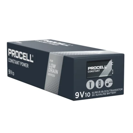 Procell 9V 6LR61 Constant Power Alkaline Batteries (10 Units)