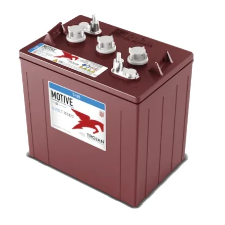 Trojan Motive T-125 6V 240Ah Deep-Cycle Flooded Lead-Acid Battery