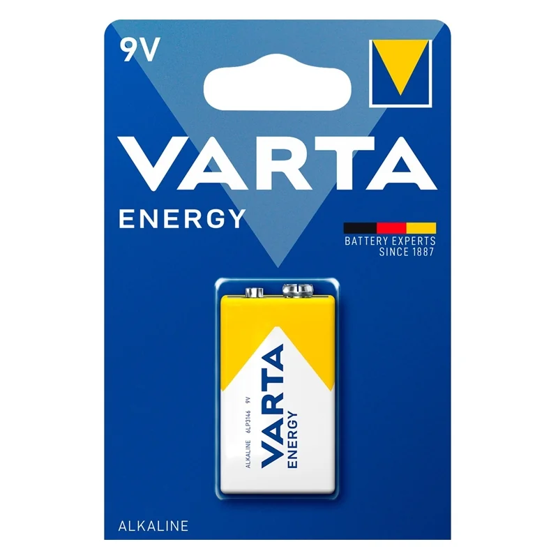 Varta 9V Energy Alkaline Batteries (1 Unit)