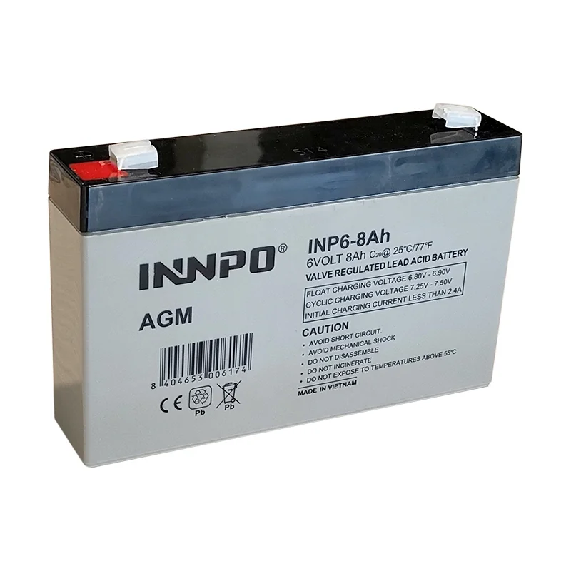 Lead-Acid AGM Battery 6V 8Ah