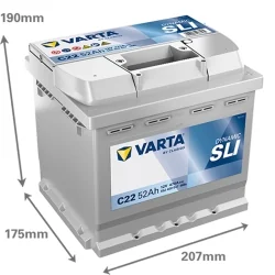 Battery Varta C22 SLI 52Ah