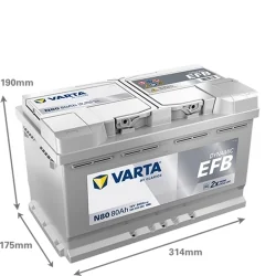 Battery Varta N80 Start Stop EFB 80Ah