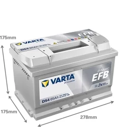 Battery Varta D54 Start Stop EFB 65Ah