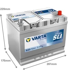Battery Varta E23 SLI 70Ah