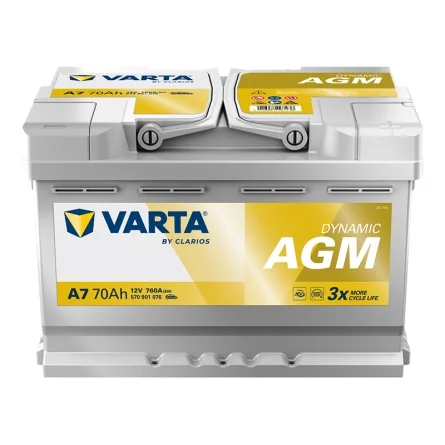Battery Varta A7 Start Stop AGM 70Ah