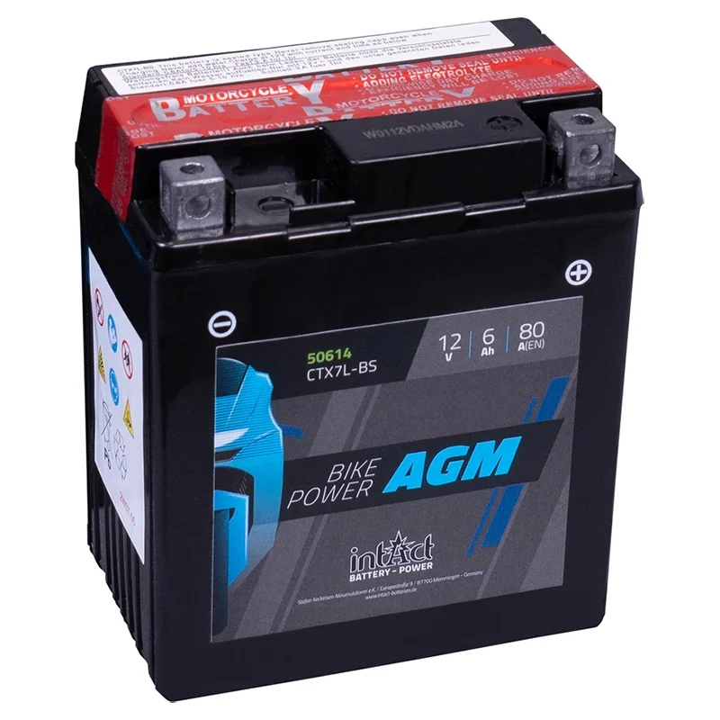 Battery IntAct AGM CTX7L-BS 6Ah 80A